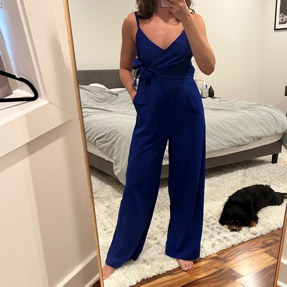 Royal Blue Lulu's Jumpsuit with Tie